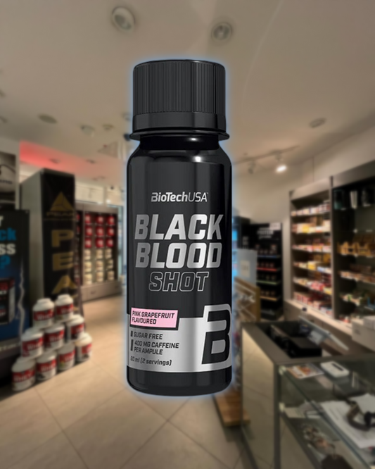 BioTechUSA Black Blood Shot – Maximale Energie mit 400 mg Koffein